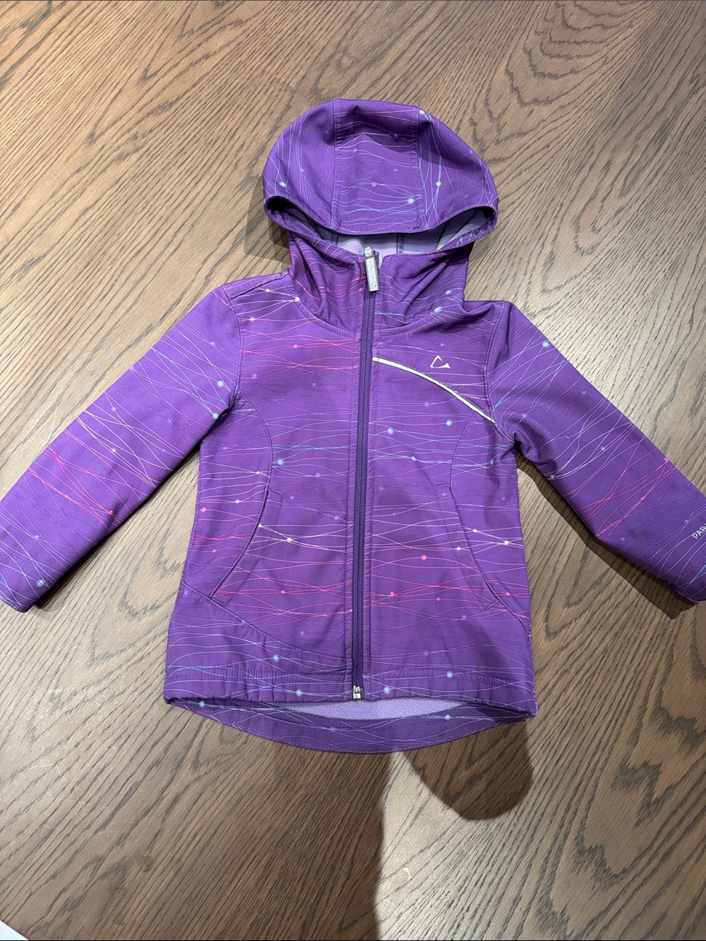 Paradox Purple Kids' Hooded Raincoat with Pink & Light Blue Accents